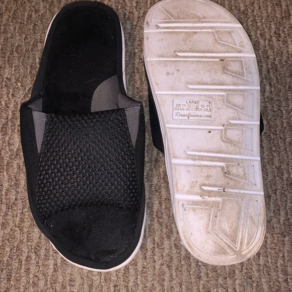 Men’s Size 11/12 Black Mesh House Slippers - Picture 10 of 12